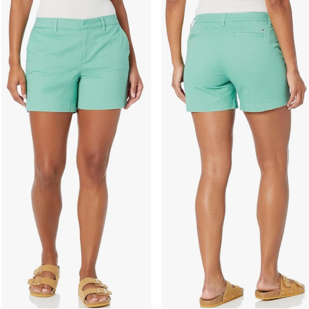 PLUS Tommy Hilfiger NWT Mint Green‎ Hollywood 5” Classic Short W Pockets Size 16